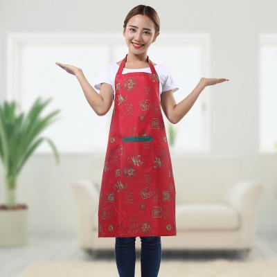 China Chinese Style Eco - Friendly Polyester Cotton Cooking Kitchen Women Apron for sale