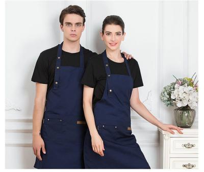 China High End Adjustable Size BBQ Linen Cloth Working Chef Uniform Wear Hotel Waitress Multi Color OEM for sale