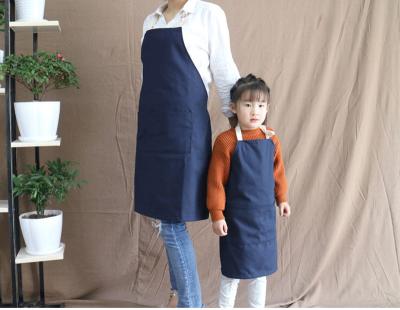 China European Quality Adjustable Neck Tie Canvas Apron For Adults And Children Cotton Bib For Kids Painting for sale