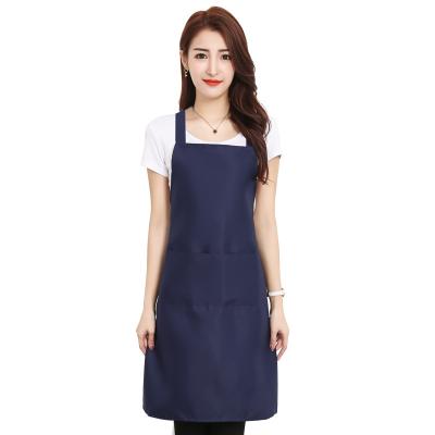 China Wear Apron Adjustable Straps Durable / Soft Neck Cooking Apron Custom Logo Printed Wear 100% Cotton Soft Aprons For Women for sale