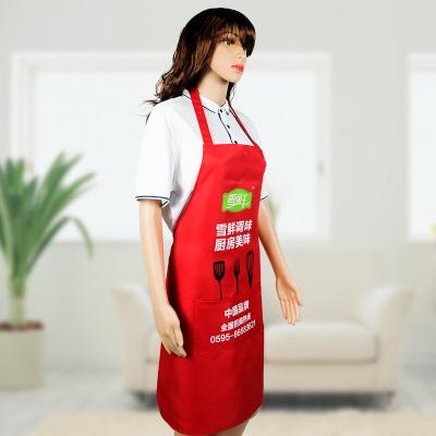 China Drinks / Food Kitchen Customized Canvas Waterproof Apron Serving Apron For Women for sale