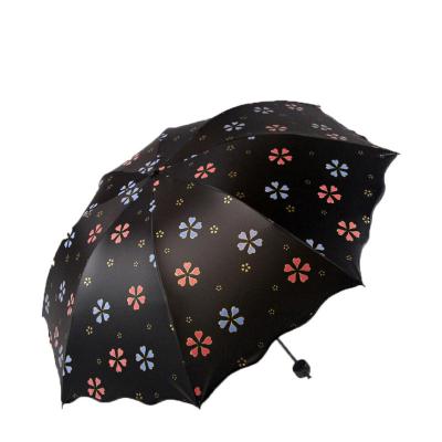 China High quality promotion parasol waterproof umbrella printed flower l folding umbrella gifts for girl for sale