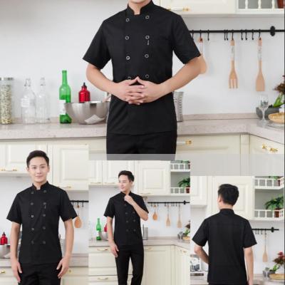 China High quality hotel poly-cotton fabric uniform for hotel waiter chef jacket accept small order for sale