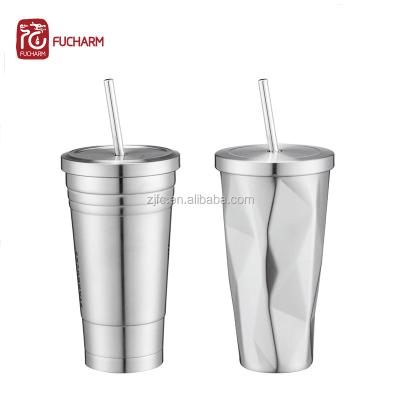 China 2017 Viable New Design Wholesale Stainless Steel Vacuum Tumbler With Straw for sale