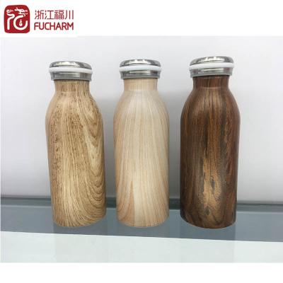 China Stocked Grain Baby Wooden Milk Bottle Shaped Flask To Keep Warmer Milk Carton Bottle for sale