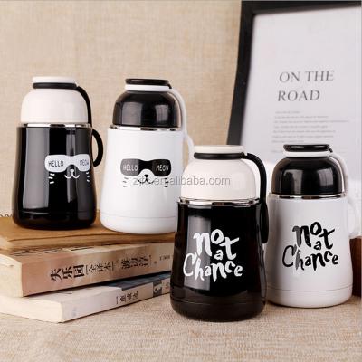 China Lovely 304 stainless steel vacuum water bottle porcelain sustainable pot-inflated cups wholesale for kids for sale