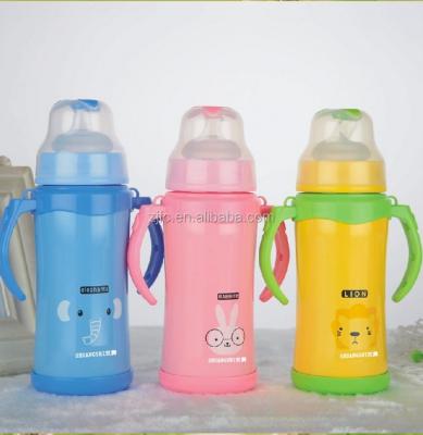 China Sustainable Cute Stainless Steel Baby Vacuum Insulated Baby Bottle With Nipple for sale