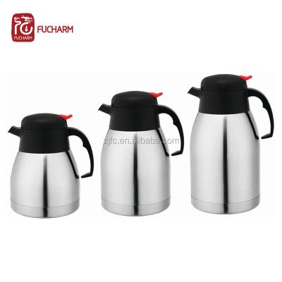 China Amazon Best Selling Sustainable Kitchen Stainless Steel Vacuum Flask Coffee Pot With Plastic Handle for sale