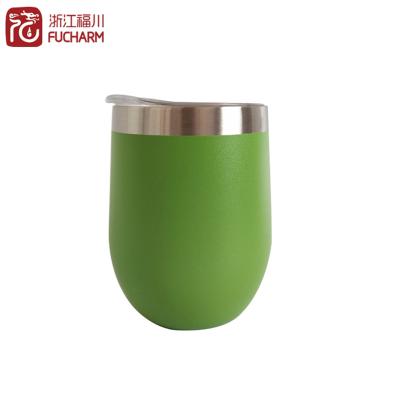 China Wholesale Stocked Stainless Steel Wine Tumbler Cup Insulated Wine Glass With Sliding Lid for sale