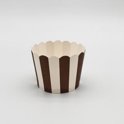 China Disposable Coffee Cake Paper Cup Lined Disposable Paper Cup For Dessert And Chocolate for sale