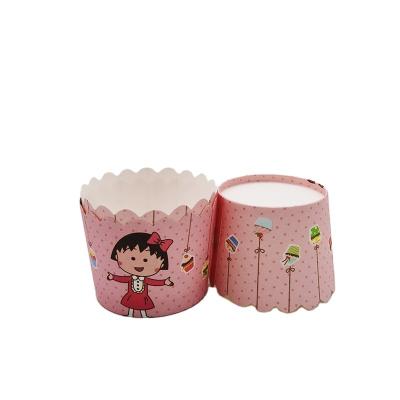 China Disposable Children's Cartoon Pattern Small Cake Paper Cup Baking Cake Paper Cup For The Oven for sale