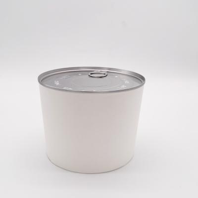 China Food Contact Safe White Round Disposable Easy To Pull Cover Paper Bowl , Food Wrapping Paper Bowl for sale