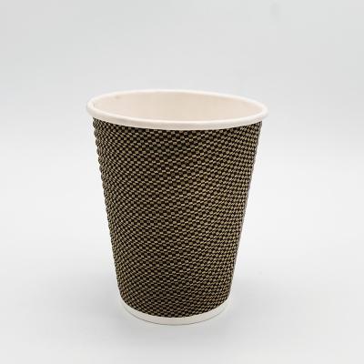 China Disposable Coffee Color Disposable Double-Layer Thickened Cold And Hot Paper Coffee Cup for sale