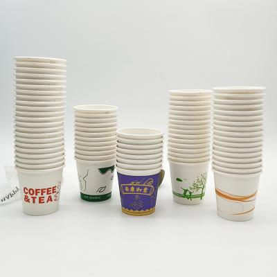 China Disposable disposable paper cups, milk tea coffee and hot drink cups, can be customized logo for sale