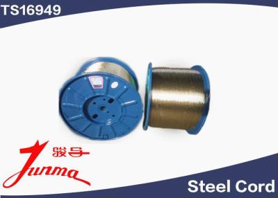 China 1.24mm High Elongation Free Cutting Steel Cord For Tire In Golden for sale