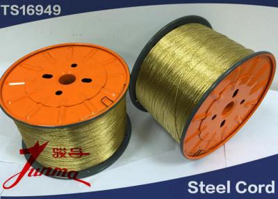 China 3+9+15*0.22W NT Steel Spool Wire Golden Tyre Steel Cord with Copper Coated for sale