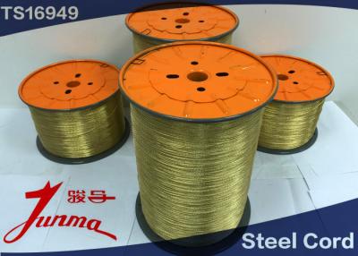 China Steel Spool Wire 3+9+15*0.175W NT Golden Copper Coated Tyre Steel Cord for All Tires for sale