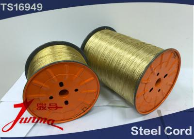 China 2+2*0.25 NT Golden High Adhesion Tyre Steel Cord , Wire Rod for Tire Bead Wire for sale