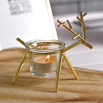 China Hot Selling Morden Decoration Gold Metal Wedding Candle Holder for sale