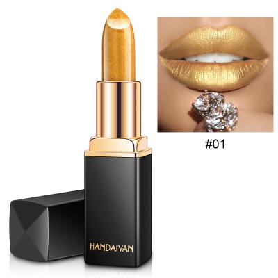 China Amazon HANDAIYAN Quality Makeup Long Lasting Lipstick Waterproof Glossy Lipstick Hot Selling Normal Size for sale