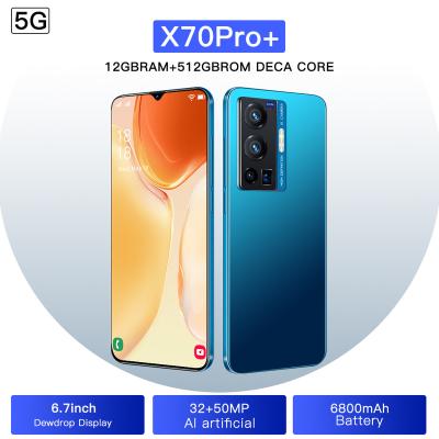 China Game X70 Pro+ 6.7 Inch Screen Mobile Phones CPU: Dimensity Camara 810 12GB+512GB 32MP+50MP, 6800Ah Dual sim Cards Smart Mobile Phone for sale