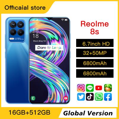 China Game Reolme 8s, 6.7 Inch Screen Mobile Phone CPU: Dimensity Camara 810 16GB+512GB 32MP+50MP, 6800Ah Dual sim Cards Smart Mobile Phone for sale