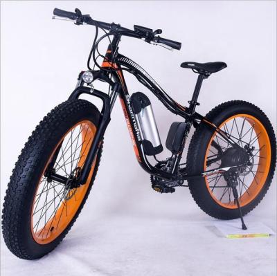 China 2019 New Aluminum Alloy EUROBIKE Fat Tire 350W Rear-hub Motor 48V Mountain Electric Bicycle for sale