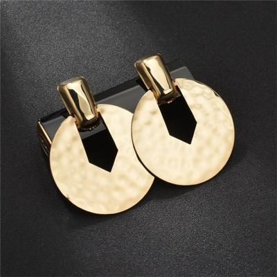 China Romantic Fashion Geometric Round Oversized Statement Drop Earrings For Women Jewelry Luxury Earring for sale