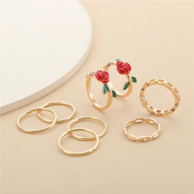 China CLASSIC 8Pcs/Set Knuckle Rings For Women Gold Color Midi Ring Sets Female Party Jewelry Ring Jewelry Woman Gold for sale