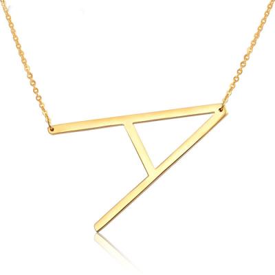 China Reference Picture Fashion 26 Letter Necklaces Pendants Choker Initial Necklace Women Girl Jewelry for sale