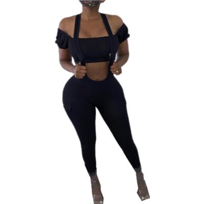 China Top Size Flaredstrong Presencesummer QUICK DRY Crop Tube High 2 Piece Women's Set for sale