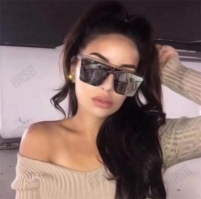 China Oversized Reference Picture Sunglasses Men Women Brand Designer Square Shades Gradient Sun Glass Mirror Uv400 Men Sun Glasses for sale