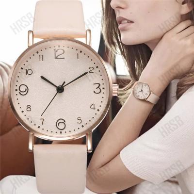 China Fashion Trendy Luxury Leather Band Analog Quartz Wrist Watch Ladies Watch Women Clock Black Ladies Watch 2021 for sale