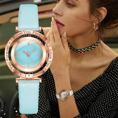 China 2021 Fashionable Simple Dial Women Gold Fashion Ladies Quartz Leather Watch Casual Ladies Watch Ladies Watch for sale