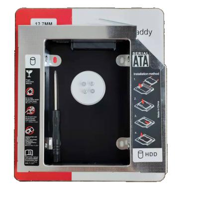 China 9.5mm hdd caddy optibay ssd hdd 2nd caddy hard disk drive case laptop cd/dvd 2nd caddy good quality sata aluminum universal interface 12.7mm 2.5