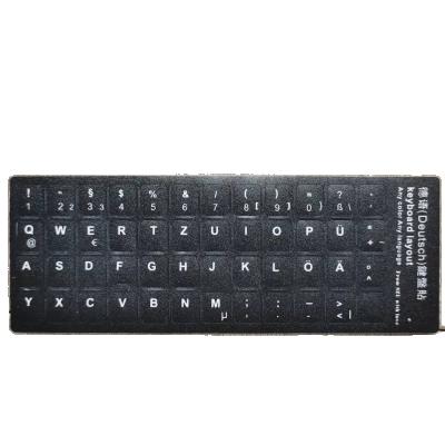 China OEM Matte Korean Multilingual Frosted Minor Languages ​​Decorative Sticker Keyboard Sticker Arabic English Russian Korean Custom White Black Chinese for sale