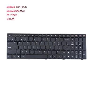 China Silver and black ideapad 500-15ISK Z51/Y50C ideapad300-15isk N51-35 from USA new plug and play frame notebook English keyboard for sale