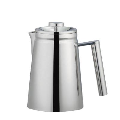 China WITH LID 2021 Amazon Kitchenware New Products Double Wall Stainless Steel French Press With Tea Filter for sale