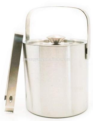 China Sustainable Insulated Double Walled Stainless Steel Beer Ice Bucket With Lid for sale