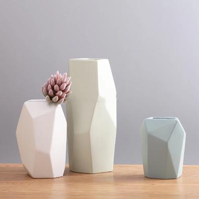 China Modern Hot Sales New Design Colors Ceramic Porcelain Flower Vase For House Decoration for sale