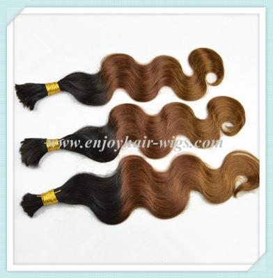 China Malaysian 5A virgin remy hair bulk ,ombre natural color/33#/30#, body wave 10''-26''length for sale