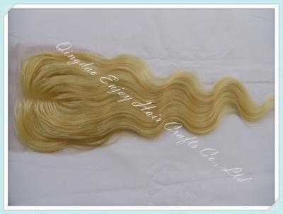 China Lace top closure 4''x4'' ,malaysian virgin hair 613#color body wave 10''-24''length for sale