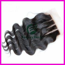 China Lace top closure 4''x4'' ,brazilian virgin hair natural color body wave 10''-24''length for sale