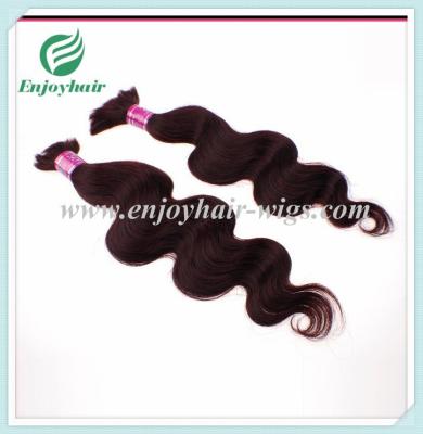 China Malaysian 5A virgin remy hair bulk ,color 99j#, body wave 10''-26''length hair extension for sale