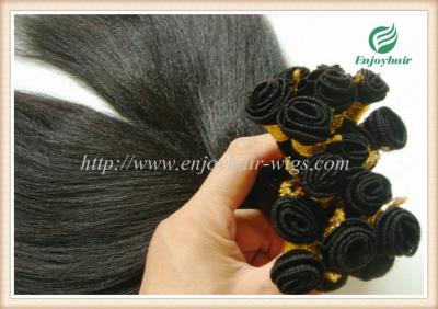 China Hand tied weaviing Brazilian 5A virgin remy hair,YAKI straight hair extension for sale