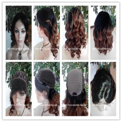 China 100% Human hair lace front wig indian remy  hair,120%-180% density,T1b#/30#color. for sale