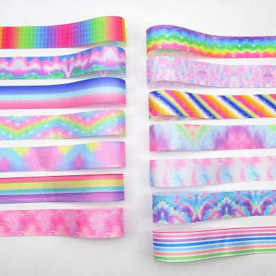 China Ins Multicolor Clound Gift Wrapping DIY Hair accessories Thermal transfer Gift Print Ribbon for sale