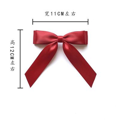 China Pre-Made Self Adhesive Satin Ribbon Bow For Gift Packin for sale