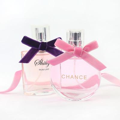 China Wholesales Wine Perfume Bottle Bow Elastic Ribbon Pre-tie bow with elastic loops for sale