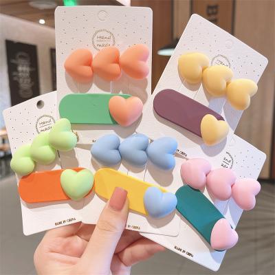 China Girls Fashion Hair Accessories Cute Lovely Heart Hairpin Hairclip for sale